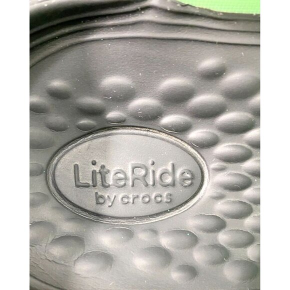 CROCS Lite Ride Clog Shoes Green/White Memory Foam Insole Breathable W8, M6 EUC - Picture 8 of 9